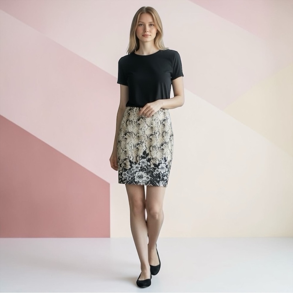 White House Black Market Satin Pencil Skirt Size 2 Small - Picture 15 of 15